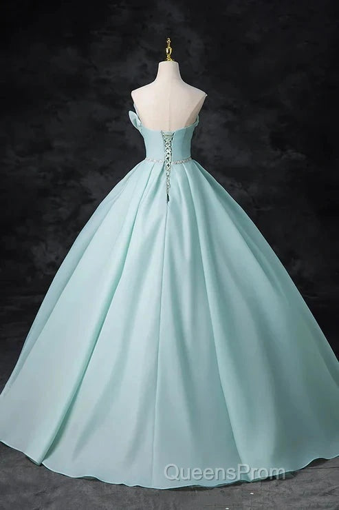 A-Line Strapless Formal Tulle Floor Length Evening Dress Off Shoulder Evening Prom Dress Secondary image