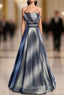A-Line Strapless Pleats Sleeveless Evening Prom Dress