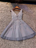 A-line Straps Ruffles Short/Mini Tulle Dress