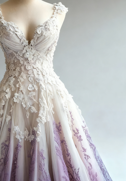 A-Line Straps Tulle Beaded Long Classy Prom Dress Applique Sweetheart Neck Classy Evening Gown Secondary image