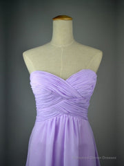 A Line Sweetheart Neck Backless Lilac Long Prom Dress, Lilac Long Bridesmaid Dress