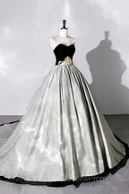 A-Line Sweetheart Neckline Long Evening Gown, Beautiful Strapless Evening Party Dress