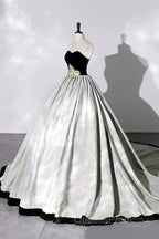 A-Line Sweetheart Neckline Long Evening Gown, Beautiful Strapless Evening Party Dress