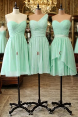 A-Line Sweetheart One-Shoulder Chiffon Bridesmaid Dress