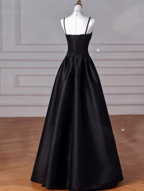 A-Line Sweetheart ??Classy Prom Dress For Birthday&Graduation-Burgundy Satin Long Classy Evening Dress