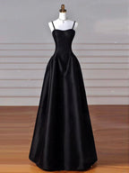 A-Line Sweetheart ??Classy Prom Dress For Birthday&Graduation-Burgundy Satin Long Classy Evening Dress
