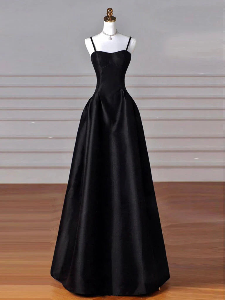 A-Line Sweetheart ??Classy Prom Dress For Birthday&Graduation-Burgundy Satin Long Classy Evening Dress