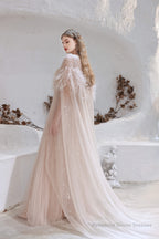 A Line V-neck Shiny Sequin Beaded Prom Dresses