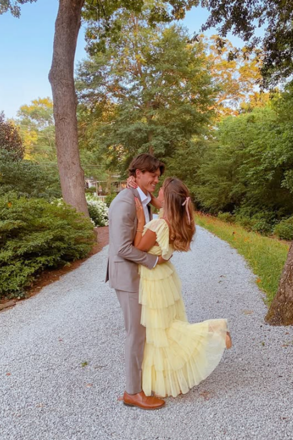 Yellow Fashion Square Neck A-Line Multi-Layered Long Tulle Ball Gown Evening Dress