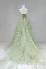 A-Shaped Tight Fitting Corset With Sage Green Chiffon On The Back Long Adult Dress Sage Evening Prom Dress