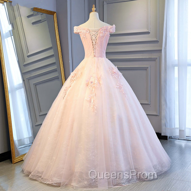 Adorable Pink Tulle Off Shoulder Pink Party Dress , Sweetheart Evening Dress Secondary image