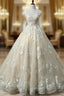 Advanced Sexy A-line Wedding Dress Scoop Neck Tulle