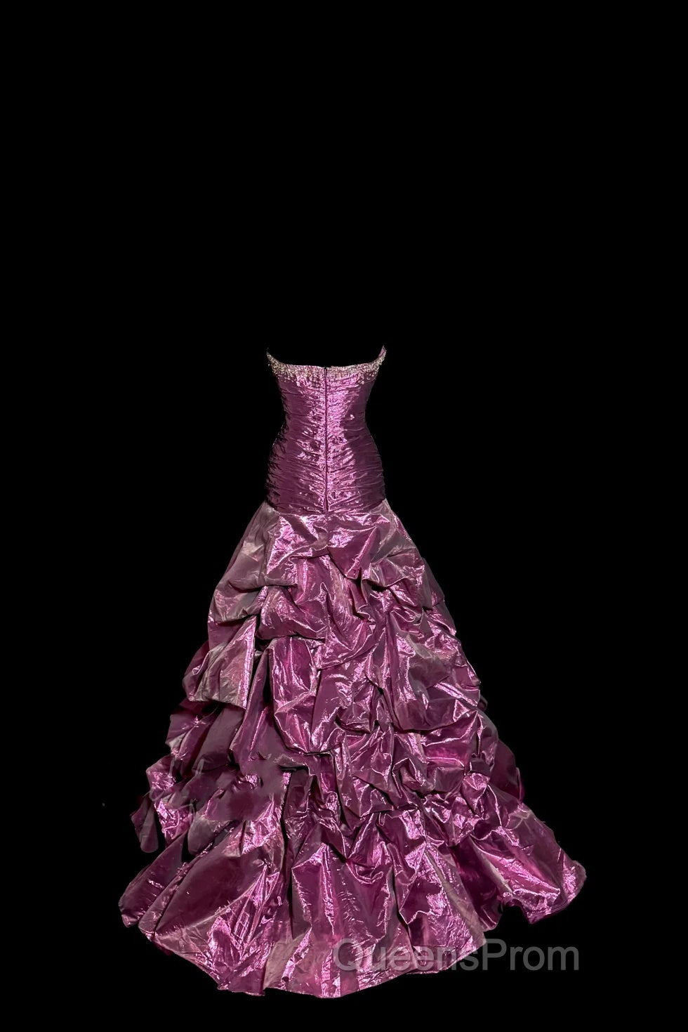 Aesthetic Mermaid Sweetheart Neckline Taffeta Evening Prom Dress Ruffle Long Party Dress Secondary image