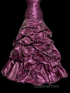 Aesthetic Mermaid Sweetheart Neckline Taffeta Evening Prom Dress Ruffle Long Party Dress
