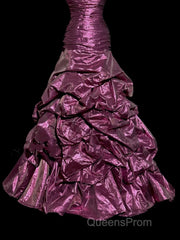 Aesthetic Mermaid Sweetheart Neckline Taffeta Evening Prom Dress Ruffle Long Party Dress