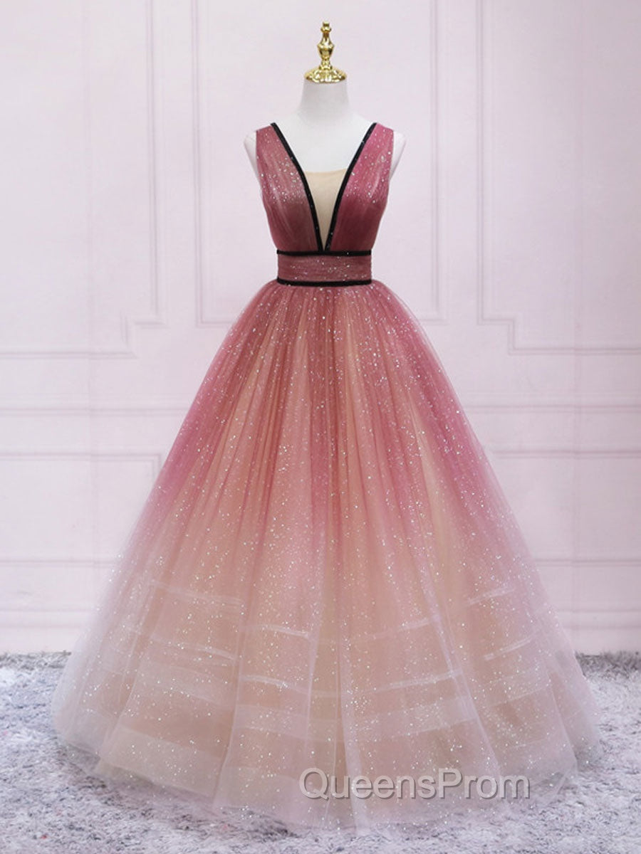 Aline V Neck Tulle Long Evening Prom Dress Tulle Long Evening Graduation Dress