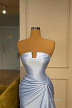 Amazing Long Blue Mermaid Graduation Dress Fabulous Sleeveless Evening Prom Dress