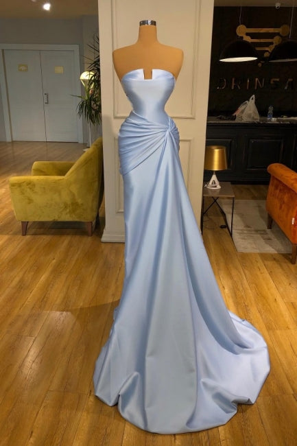 Amazing Long Blue Mermaid Graduation Dresses Fabulous Sleeveless Prom Dresses Main image