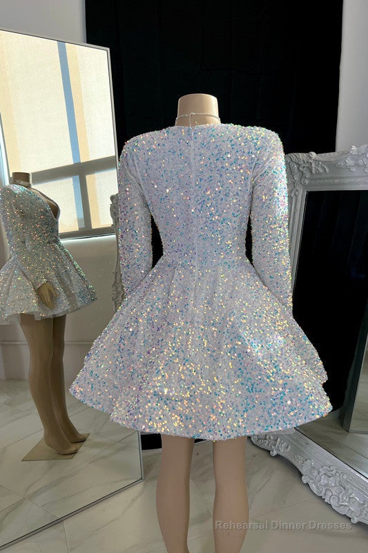 Amazing V-neck A-line Mini Prom Dress With Beading Secondary image