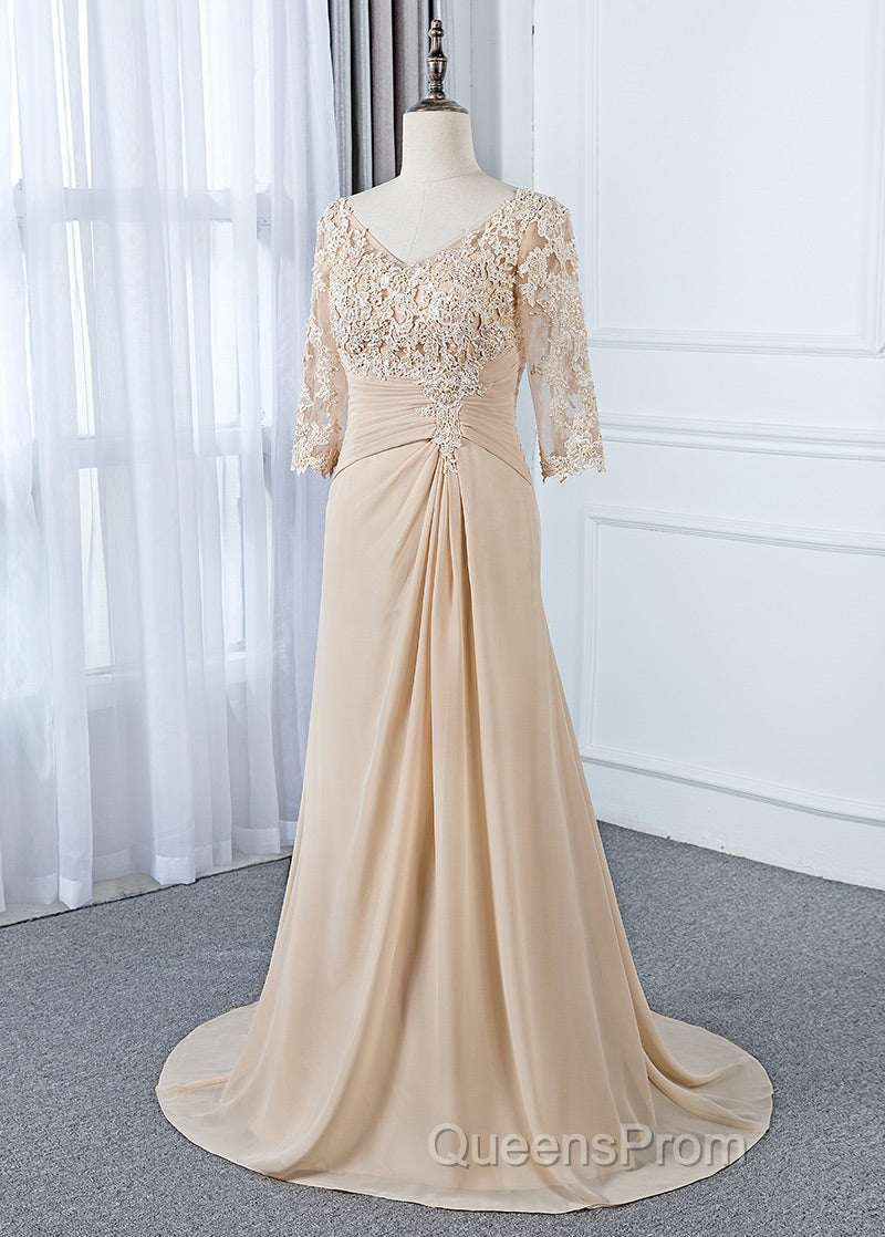 Appliques Lace 3/4 Sleeves Sweetheart Mother Of The Bride Dress Secondary image