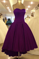 Asymmetric Evening Prom Dress Satin Sweetheart