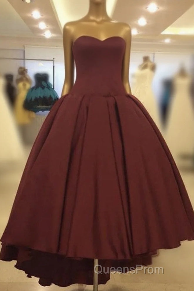 Asymmetric Evening Prom Dress Satin Sweetheart Main image