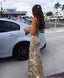 Mermaid Sexy Classy Prom Dress Vintage Backless Lace Classy Prom Dress,Gold Sequin Classy Prom Dress