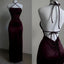 Backless Wine Red Sheath Long Classy Prom Dress Classy Evening Party Dress