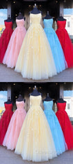 Backless Yellow Pink Blue Red Burgundy Lace Evening Prom Dress, Backless Lace Formal Evening Bridesmaid Dress