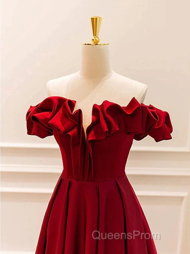 Ball Gown A-Line Evening Gown Empire Dress Evening Prom Floor Length Sleeveless V Neck Jersey With Pleats Strappy Secondary image