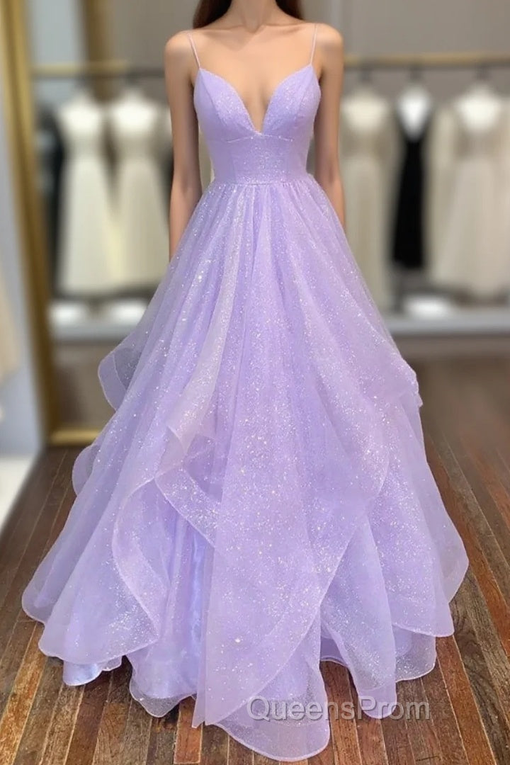 Ball Gown A-Line Evening Prom Dress Dress Formal Floor Length Sleeveless Tulle Backless With Pleats Ruffles Main image