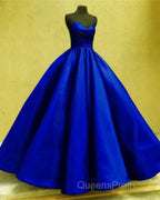 Ball Gown Dress Satin V-Neck Spagetti Straps