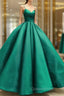 Ball Gown Dress Satin V-Neck Spagetti Straps
