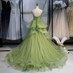 Ball Gown, Green Classy Prom Dress Vintage Classy Prom Dress
