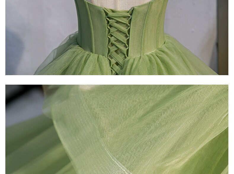 Ball Gown, Green Classy Prom Dress Vintage Classy Prom Dress