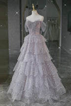 Ball Gown Off The Shoulder Tulle Evening Prom Dress Evening Dress