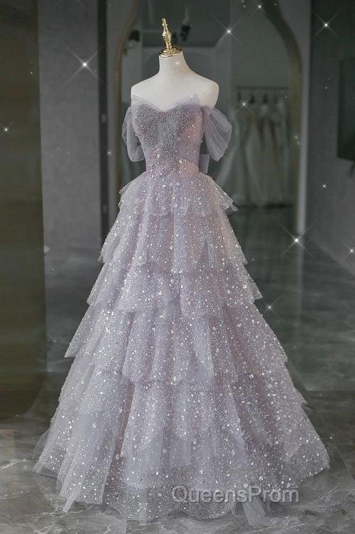 Ball Gown Off The Shoulder Tulle Evening Prom Dress Evening Dress