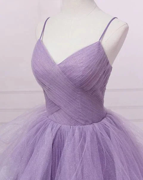 Green/Purple/Blue Fashion Elegant Spaghetti Strap Long Organza Ruffles Ball Gown Classy Evening Gown Graduation Gown Adult Ceremony Gown