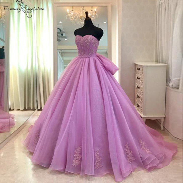 Ball Gown Classy Prom Dress Floor Length Tulle Quinceanera Dress