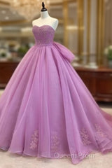Ball Gown Evening Prom Dress Floor Length Tulle Quinceanera Dress