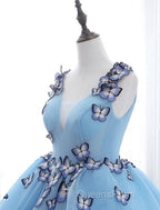 Ball Gown Evening Prom Dress Luxurious Dress Engagement Court Train Sleeveless V Neck Tulle With Pleats Appliques 2