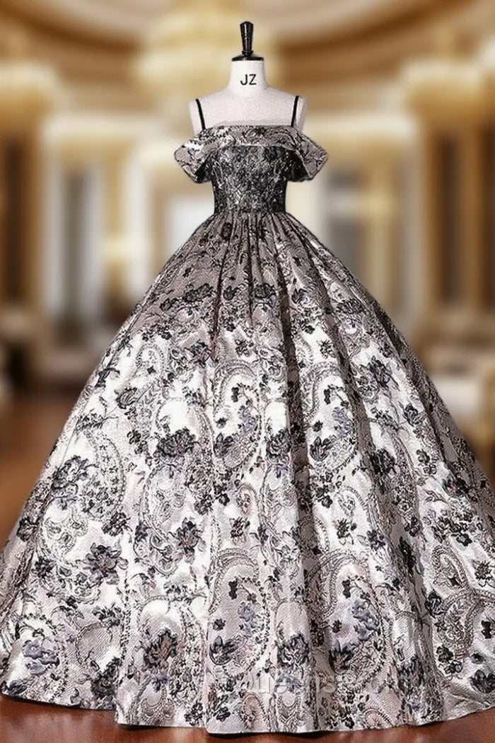 Ball Gown Satin Lace Spaghetti Straps Quinceanera Dress Main image