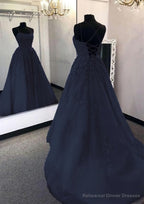 Ball Gown Scoop Neck Long/Floor-Length Tulle Prom Dresses