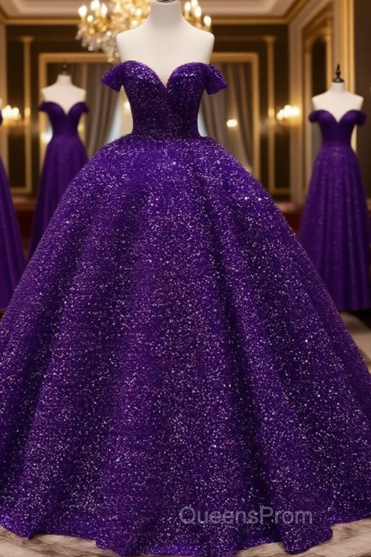 Ball Gown Sparkly Dress Off The Shoulder Main image