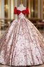 Ball Gown Square Puff Sleeve Quinceanera Dress