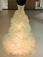 Ball Gown Sweetheart Court Train Organza Wedding Dress