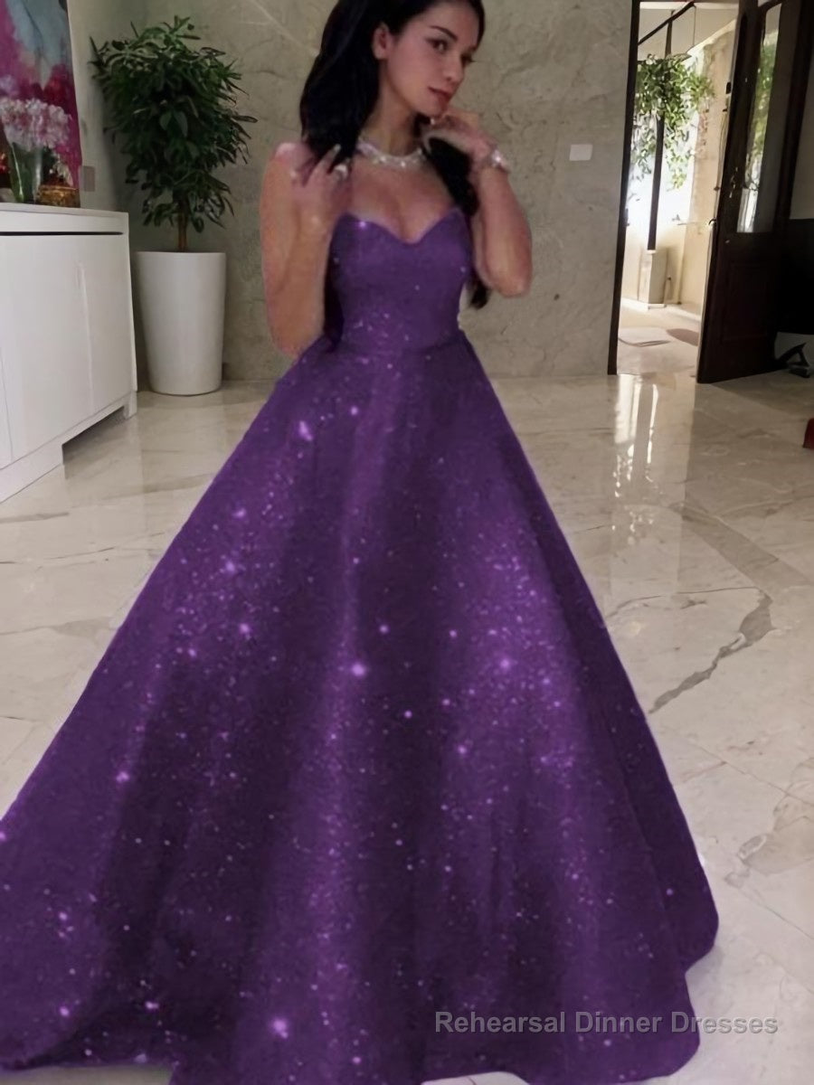 Ball Gown Sweetheart Sweep Train Evening Dresses With Ruffles Main image
