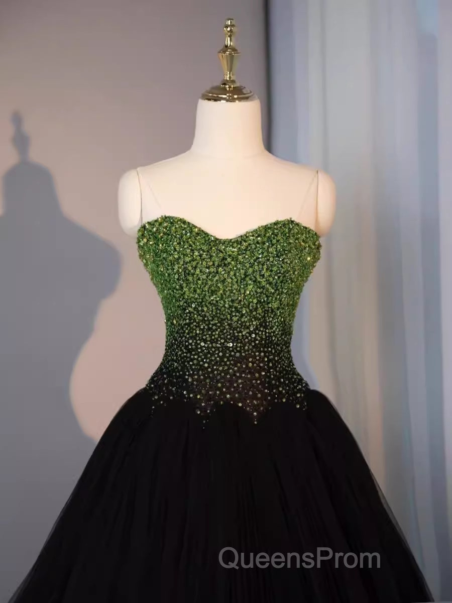Ball Gown Sweetheart Tulle Black Evening Prom Dress Evening Dress Secondary image