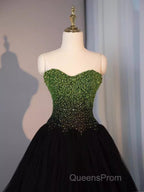 Ball Gown Sweetheart Tulle Black Evening Prom Dress Evening Dress