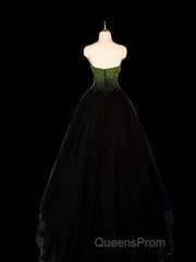 Ball Gown Sweetheart Tulle Black Evening Prom Dress Evening Dress